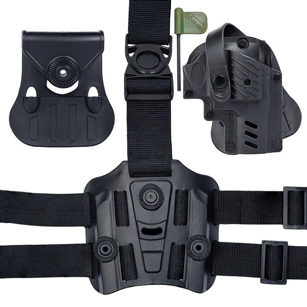 Coldre Perna Revólver 38 5 tiros em Polímero - Só Coldres