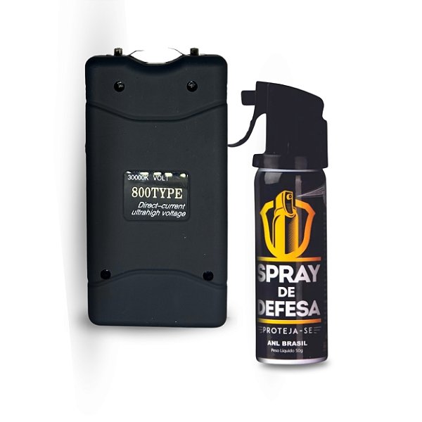 Kit Proteção Pessoal Taser Compacto + Spray de Defesa