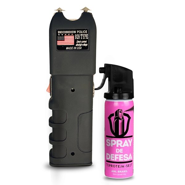 Kit Defesa Pessoal para Mulheres Taser + Spray de Gengíbre