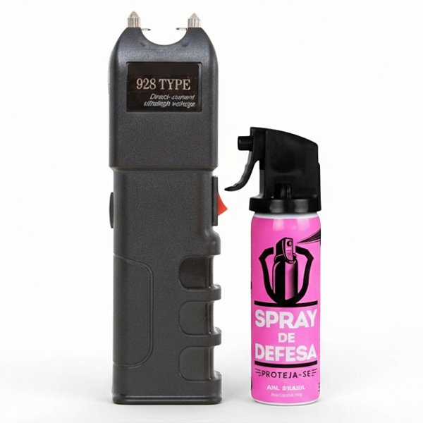 Kit Defesa Pessoal para Mulheres Taser + Spray de Defesa
