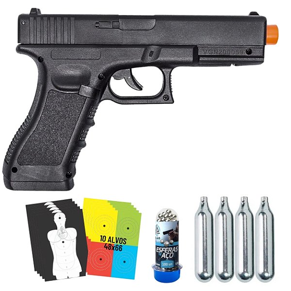 Combo Pistola de Pressão GLOCK 17 Rossi 6mm + Itens