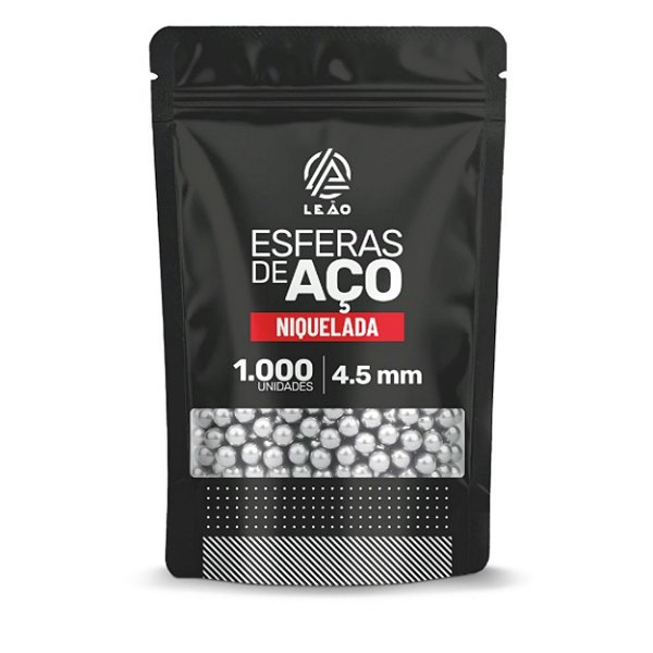 Esferas de Metal Niquelado 4,5mm Leão - 1000 Unidades