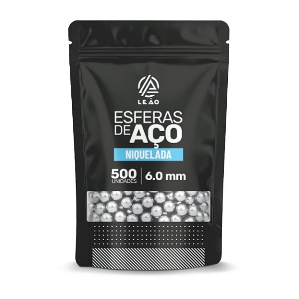 Esferas de Metal Niquelado 6mm Leão - 500 Unidades