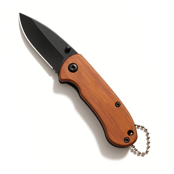 Canivete Compacto Tático Dobrável para sobrevivência em Madeira