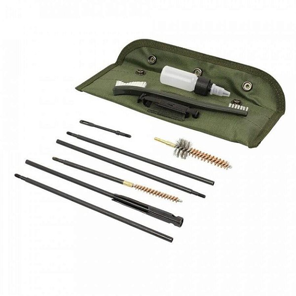 Kit de Limpeza para Fuzil 5.56mm com Estojo Militar Verde