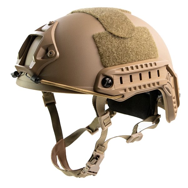 Capacete Tático Suporte NVG com Regulagem - Tan