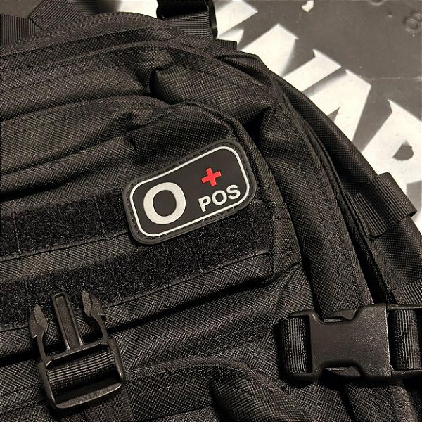 Patch Tipo Sanguíneo Emborrachado em alta definição - Tan