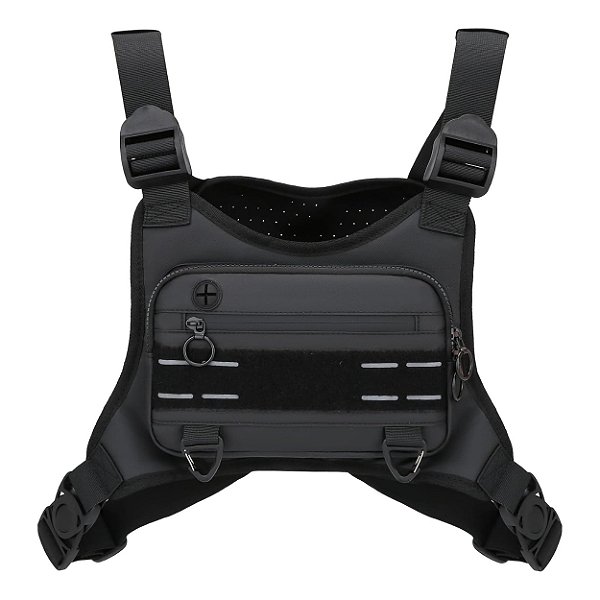 Bolsa de Peito Chest Rig Tático Esportivo Motoboy Modular Painel Frontal com Bolsos