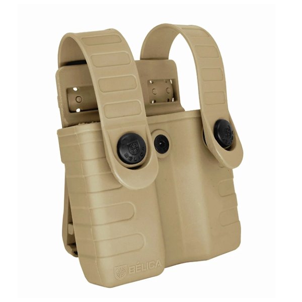 Porta Carregador Duplo Tab Lock Fast Bélica - Tan