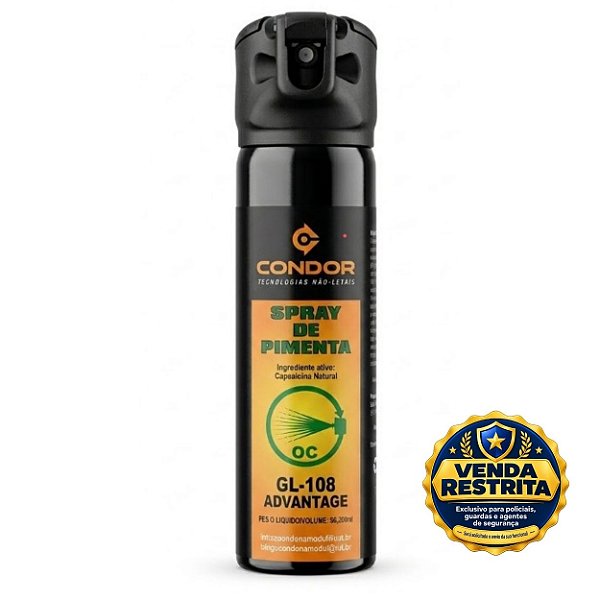 Spray de Pimenta Condor GL-108 Advantage 80ml - Uso Restrito