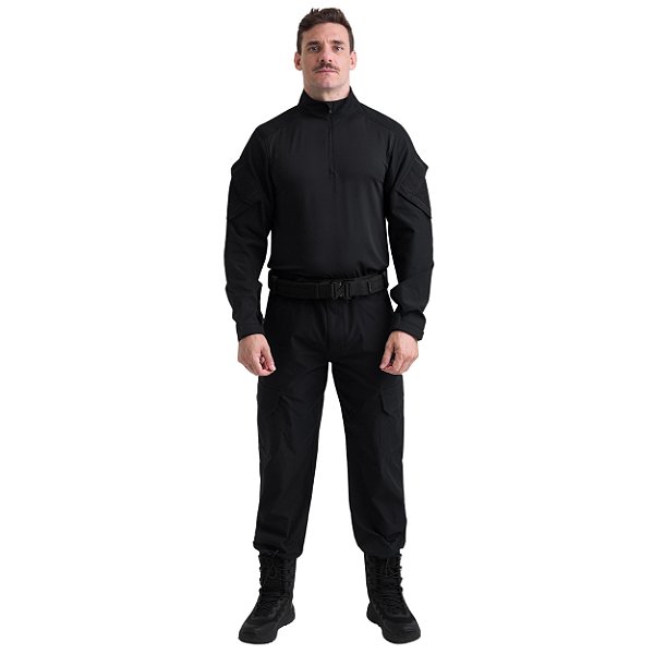 Camisa Tática de Combate Rapinna UV Ripstop - Preta
