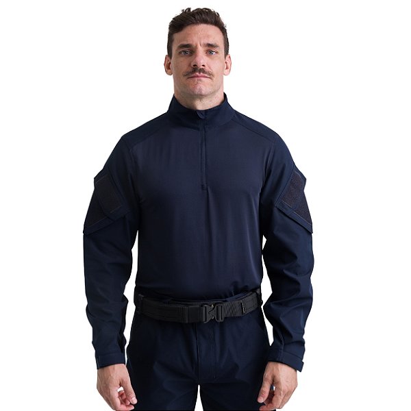 Camisa Tática de Combate Rapinna UV Ripstop - Azul Marinho