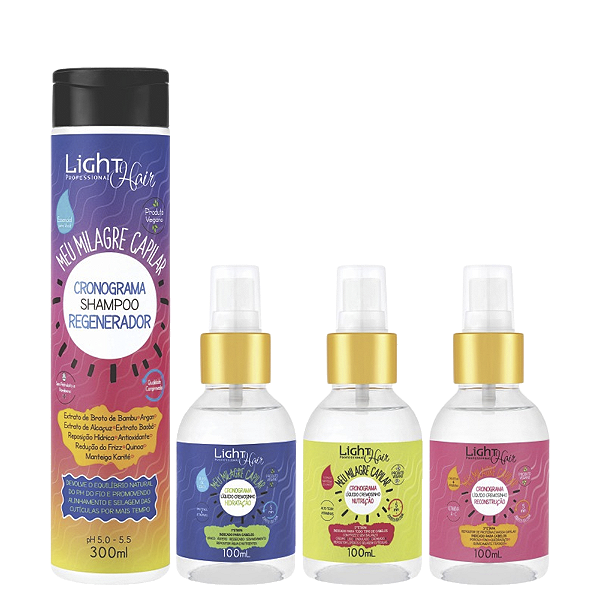 KIT CRONOGRAMA CAPILAR MEU MILAGRE COMPLETO LIGHT HAIR