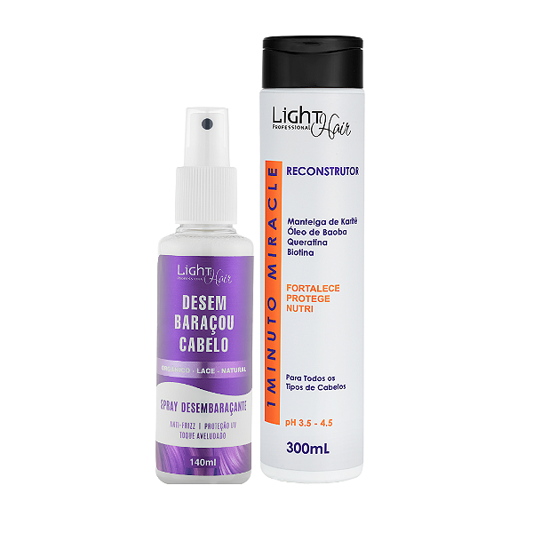 Kit SOS Resgate Capilar - Reconstrutor Miracle e Desembaraçou - Light Hair