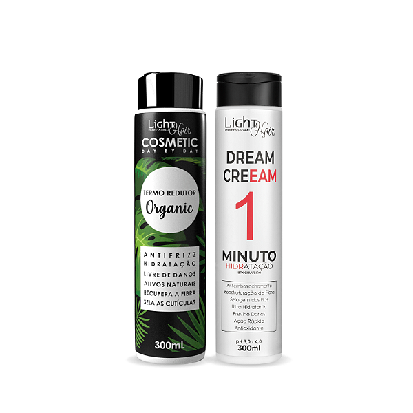 Kit Seda Mágica - Dream Creeam e Termo Redutor Organic - Light Hair