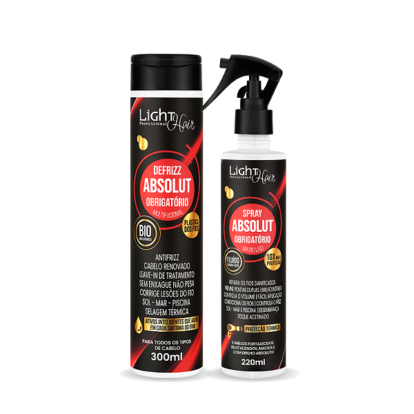 Kit Uso Obrigatório - Defrizz e Spray Absolut - Light Hair