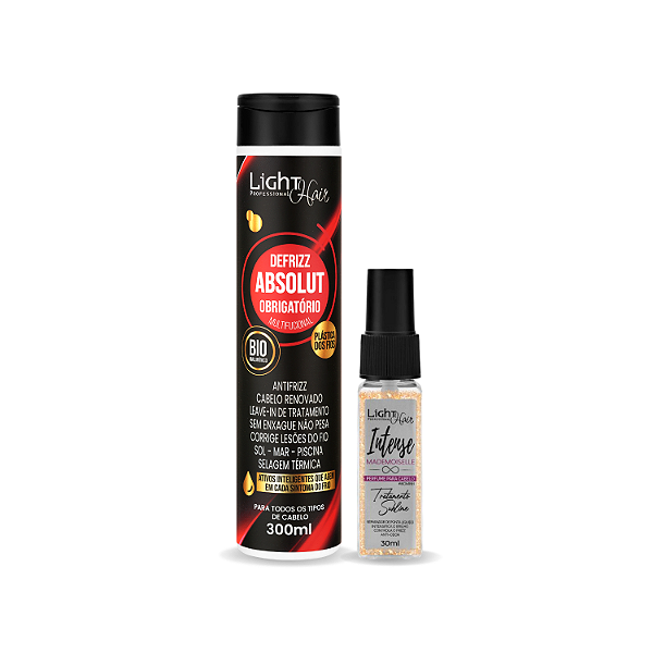 Kit Brilho Essência Defrizz Absolut e Perfume Mademoiselle Light Hair