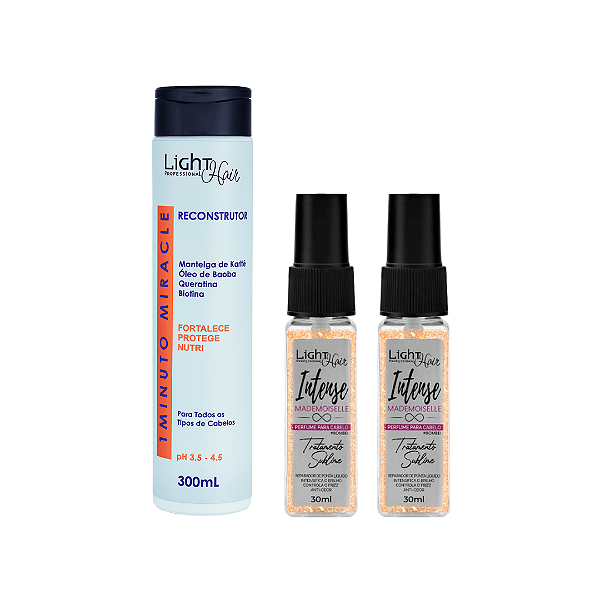 Kit Reconstrutor Miracle 1 Minuto + Perfume de Cabelo 30ml Cuidado e Magia - Light Hair