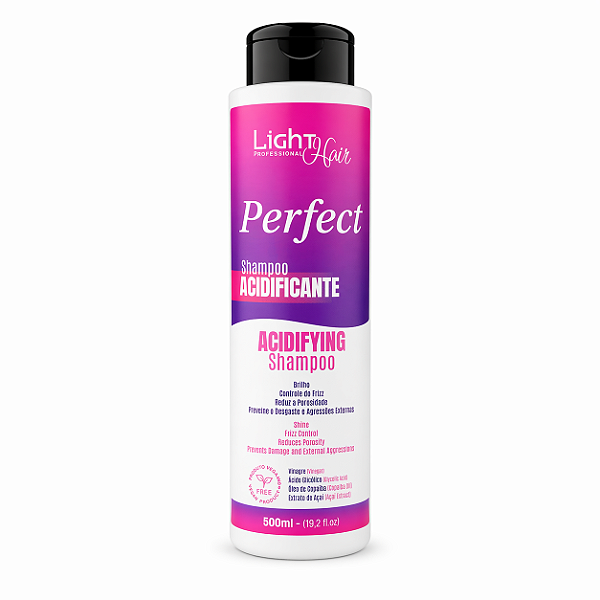 Shampoo Acidificante Light Hair 500ml - Limpeza Profunda e Equilíbrio do pH - Light Hair