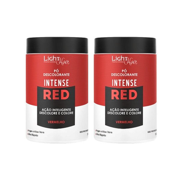 Kit 2 Pó Descolorante Intense Red Descolore Colorindo Vermelho - Light Hair