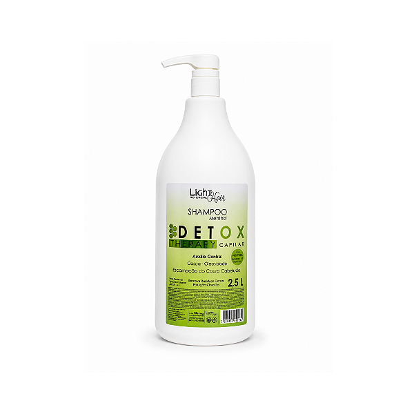 Shampoo Detox Profissional 2,5L Menthol Light Hair Para Caspa e Oleosidade