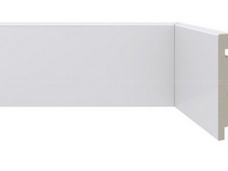 Rodapé Poliestireno Branco 15 cm LISO - valor por ml
