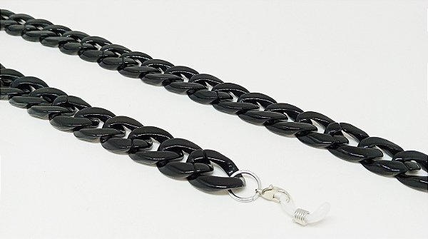 Cordão Resina Elos Preto