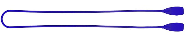Cordão Silicone Chato Azul Bic