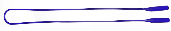 Cordão Silicone Redondo Azul