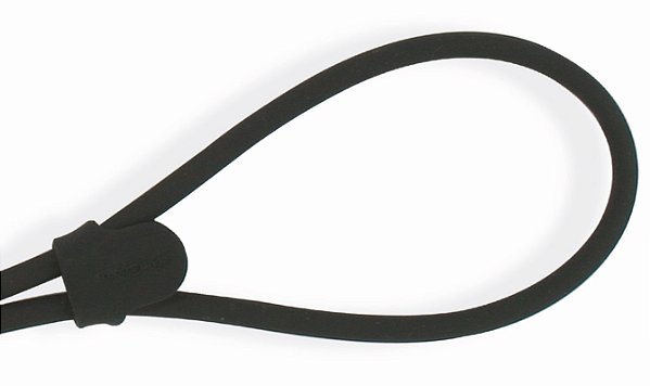 Cordão Silicone Tubo Médio Preto Ajustável