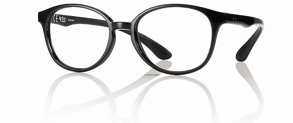 Armação Active Sport 49x16 Oval Preto Brilhante