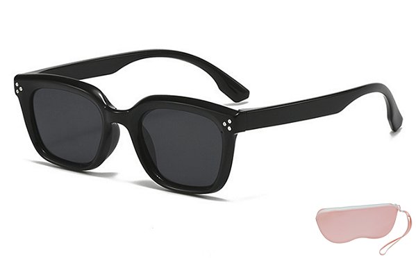 Oculos Solar Infantil 52x20 Preto C/Estojo
