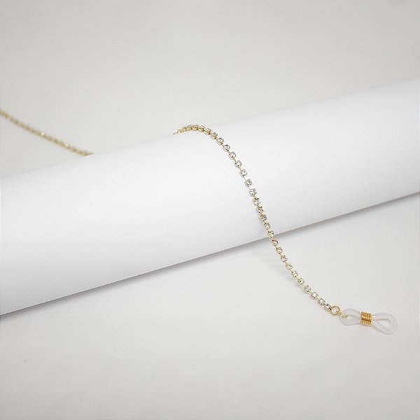 Corrente Strass Brilhante Ouro