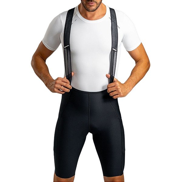 Bretelle ciclismo masculino Free Force Endurance gel c/ bolso