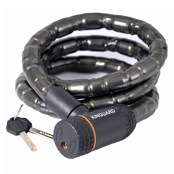 Cadeado p/ bicicleta c/ chave Kinguard 25 mm x 1,5 mt mod 02