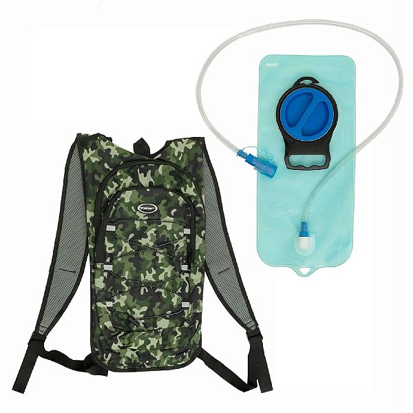 Mochila de hidratação ciclismo corrida TSW 2 litros camuflada