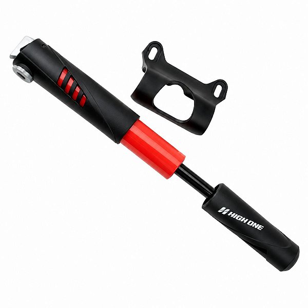 Mini bomba de ar bike High One GP-48 portátil 100 psi c/ suporte