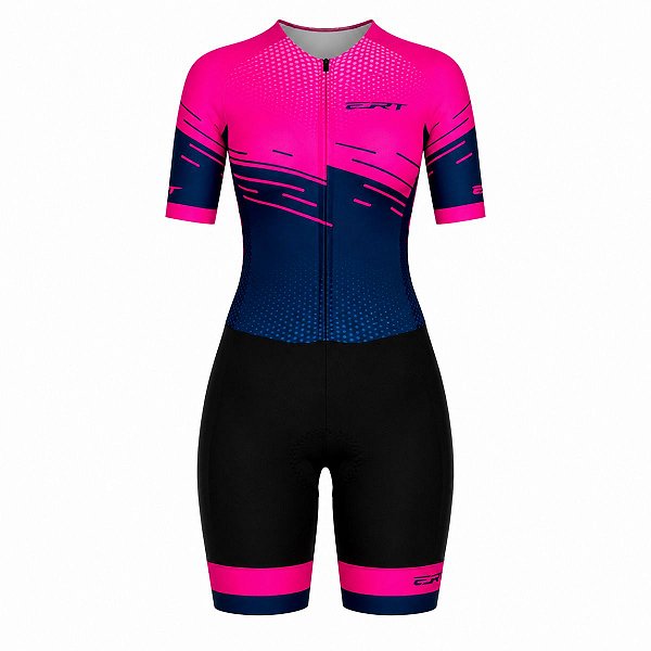 Macaquinho ciclismo feminino ERT Elite Rubelita forro em gel