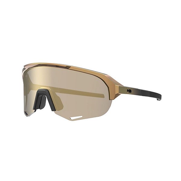 Óculos de sol esportivo HB Edge R performance Gold espelhado