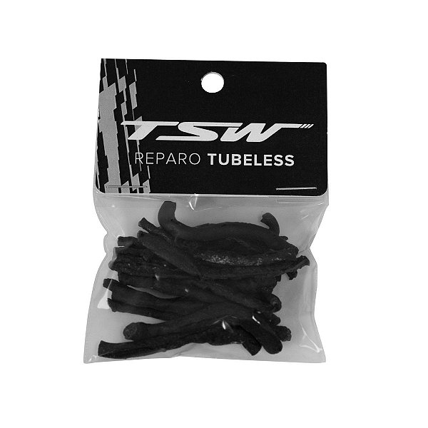 Kit remendo reparo pneu tubeless macarrão TSW c/ 20 un