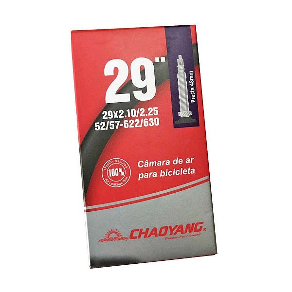 Câmara de ar aro 29 Chaoyang 29 x 2.10/2.25 bico fino 48 mm