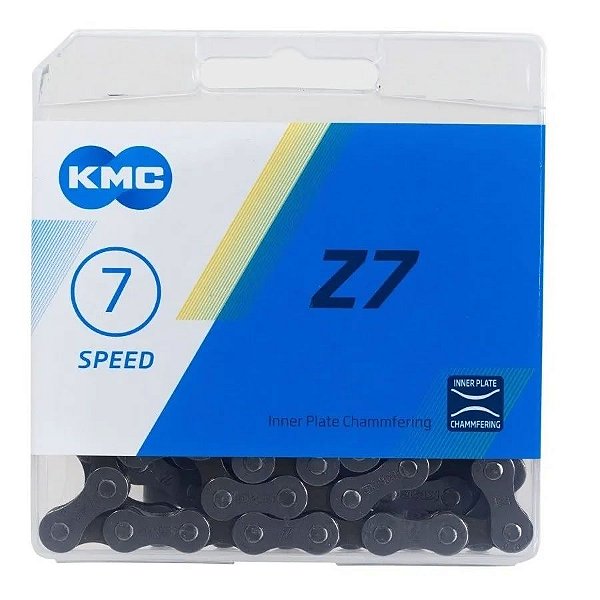Corrente bicicleta 7v KMC Z7 mtb speed 116 elos