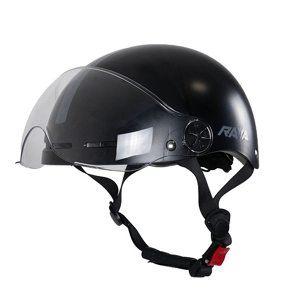 Capacete bicicleta elétrica E-bike coquinho Rava c/ viseira