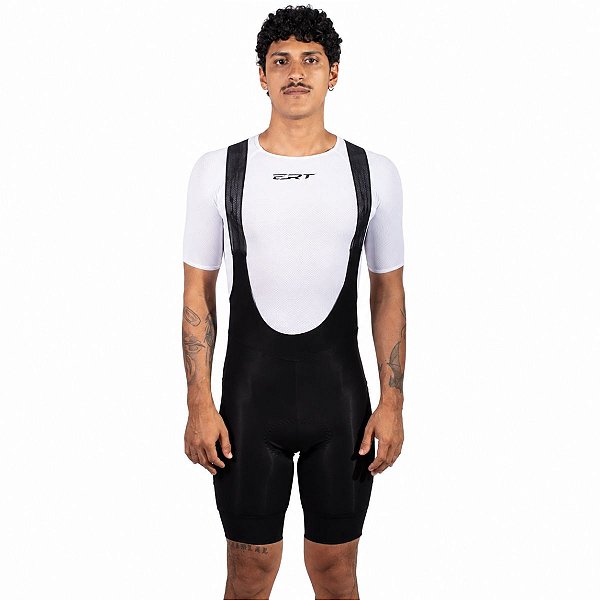 Bretelle ciclismo masculino ERT Elite forro gel c/ 3 bolsos