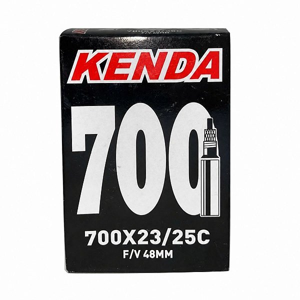 Câmara de ar aro 700 x 23/25 Kenda bico fino presta 48 mm