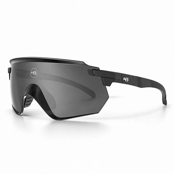 Óculos de sol esportivo HB Flare Matte Black Nickel Gray