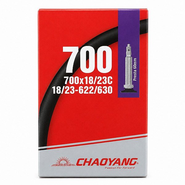 Câmara de ar 700 x 18/23 bike speed Chaoyang bico fino 60 mm