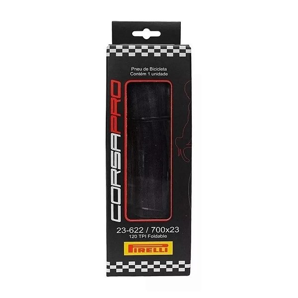 Pneu aro 700 x 23 bike speed Pirelli Corsa Pro kevlar sem arame