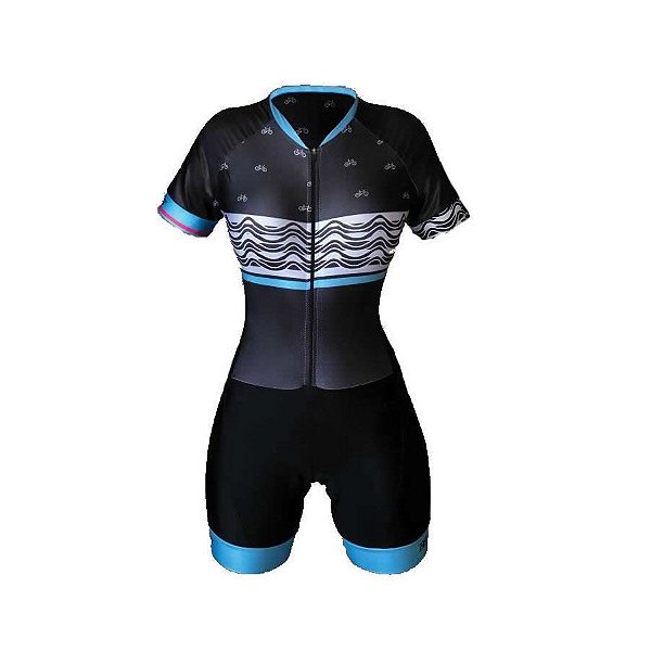 Macaquinho ciclismo feminino Be Fast Bikes forro em gel