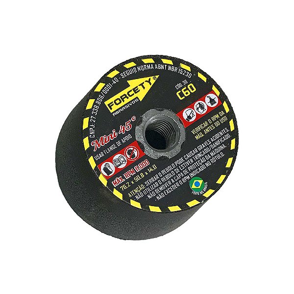 Rebolo Cônico 3" Mini 45 Porcelanato C60 - Forcety